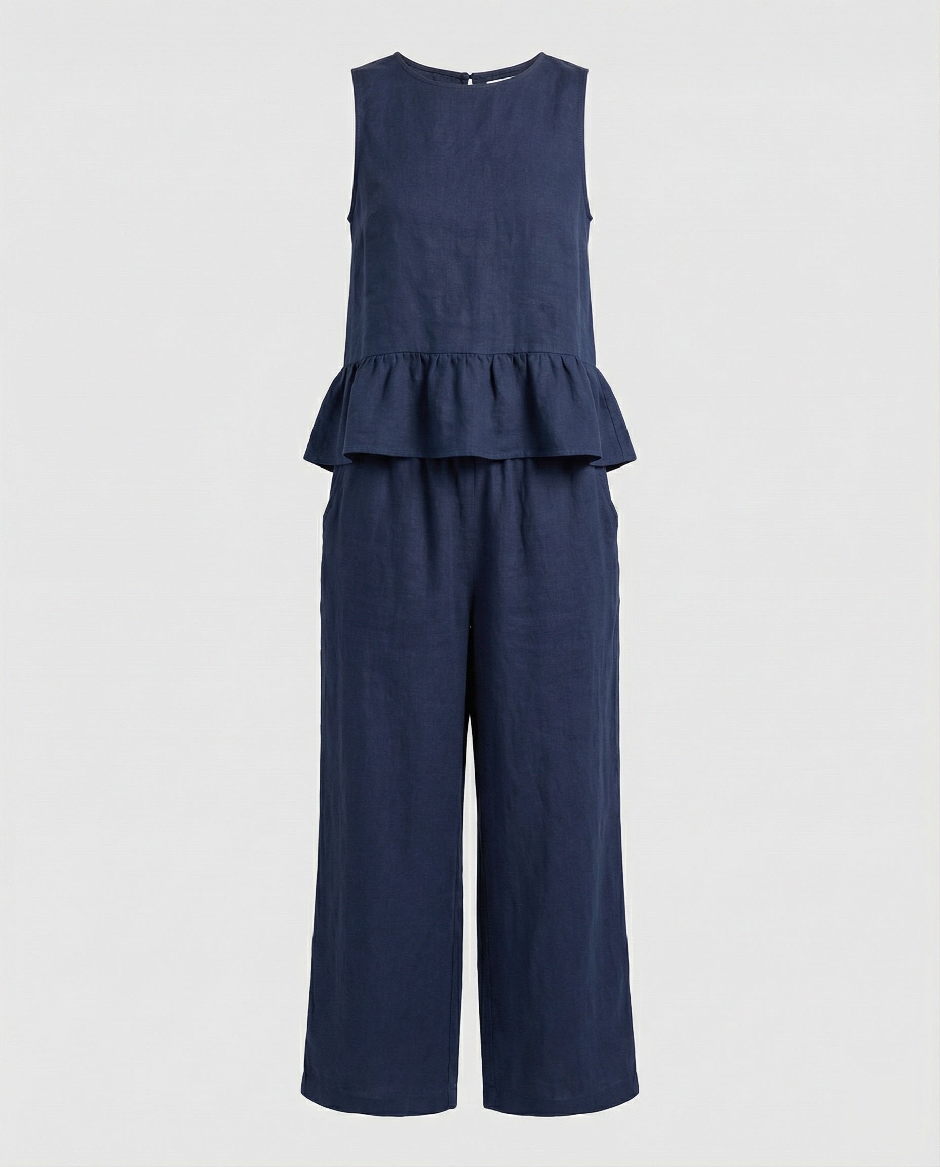 Damen Zweiteiler Set Volanttop & Palazzohose