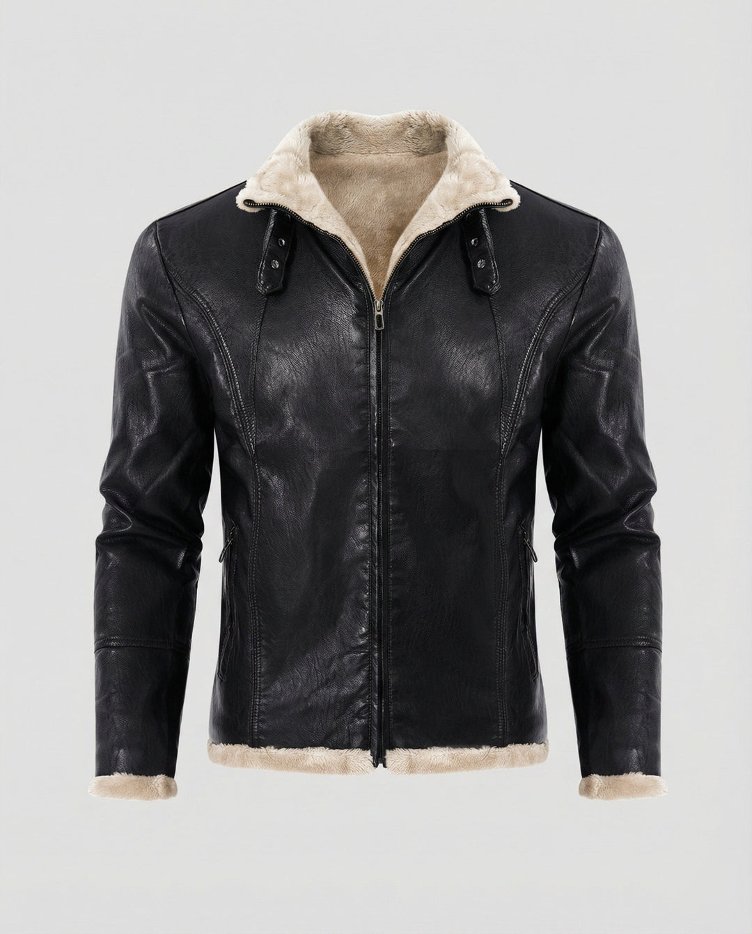 Herren Lederjacke mit warmem Innenfutter