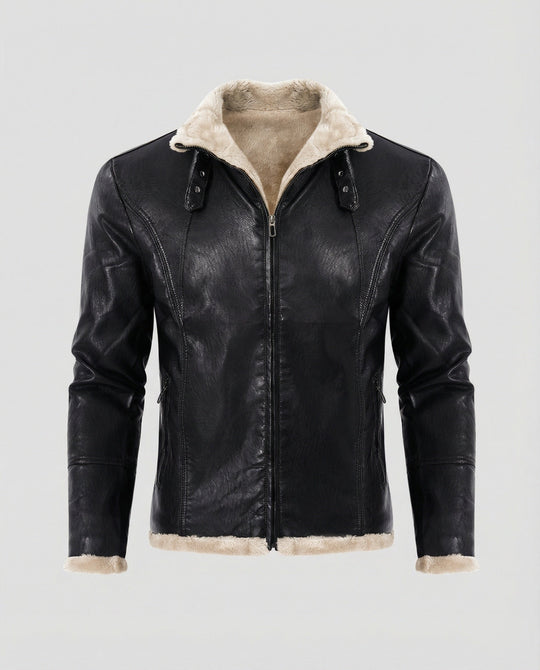 Herren Lederjacke mit warmem Innenfutter