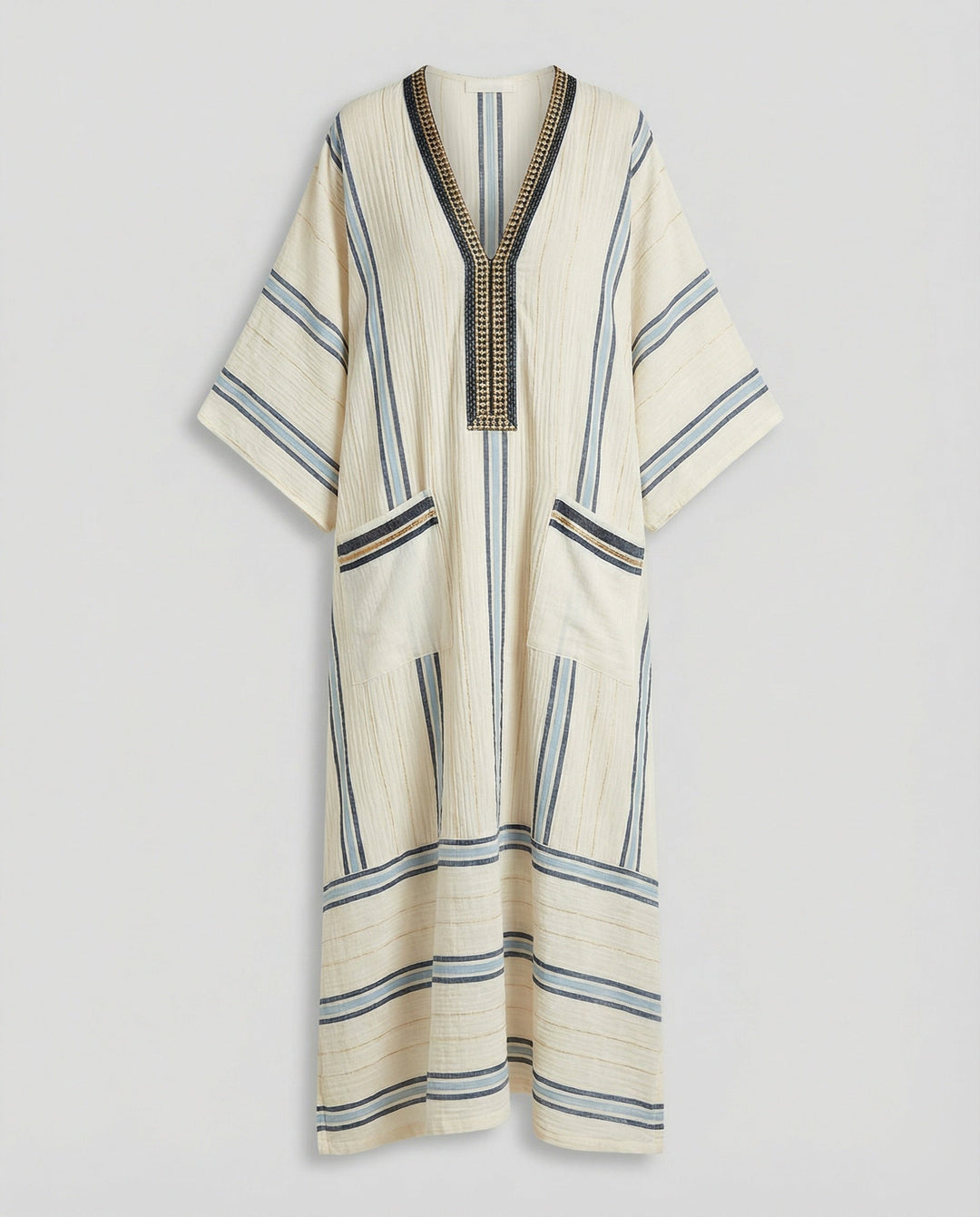 Leinen Kaftan Maxikleid Damen