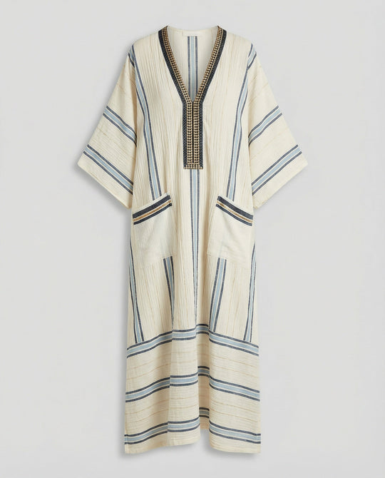 Leinen Kaftan Maxikleid Damen