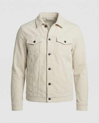 Cord Überhemdjacke Mit Druckknöpfen Herren