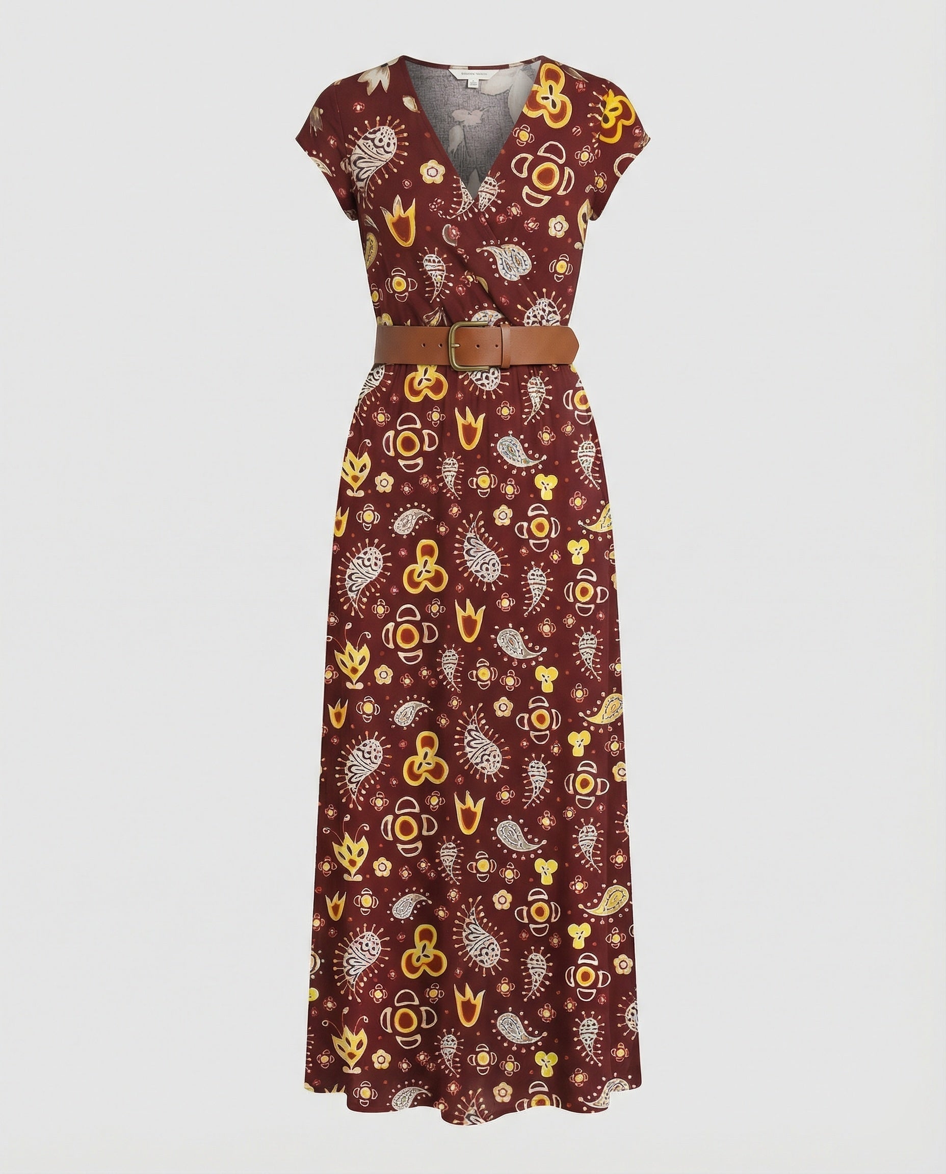 Boho Langes Maxikleid mit Blumenmuster für Sommer & Urlaub