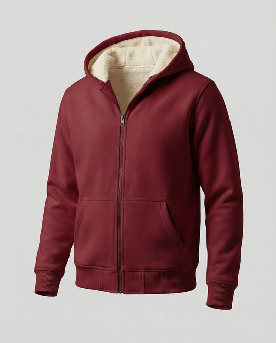 Warmer Fleecegefütterter Winterhoodie für Herren