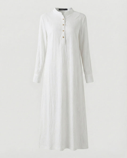 Leinen Maxikleid Sommer Damen