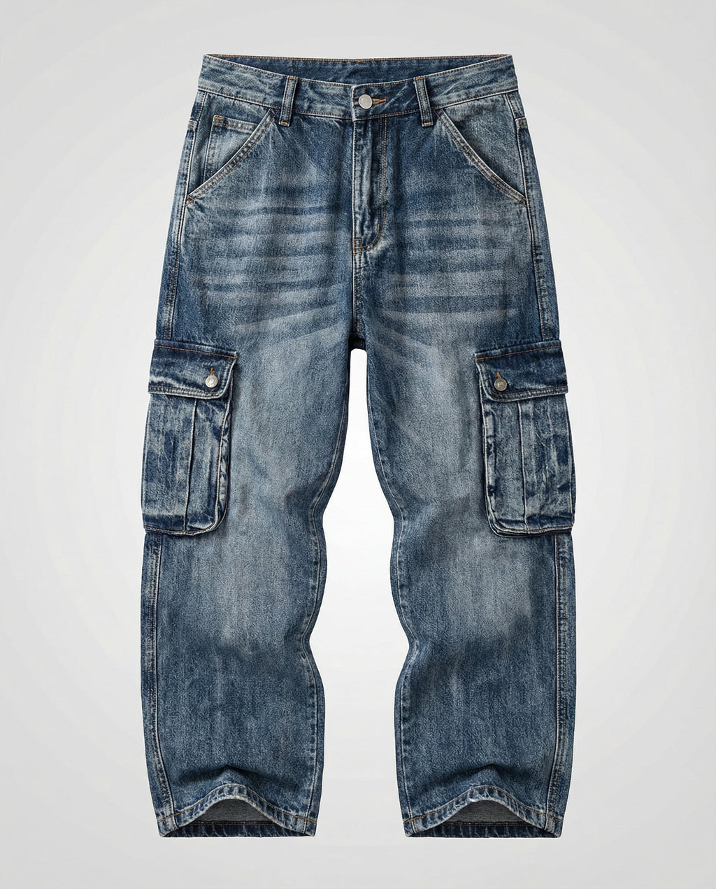 Herren Cargo Jeans weit mit Taschen