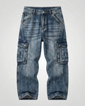 Herren Cargo Jeans weit mit Taschen