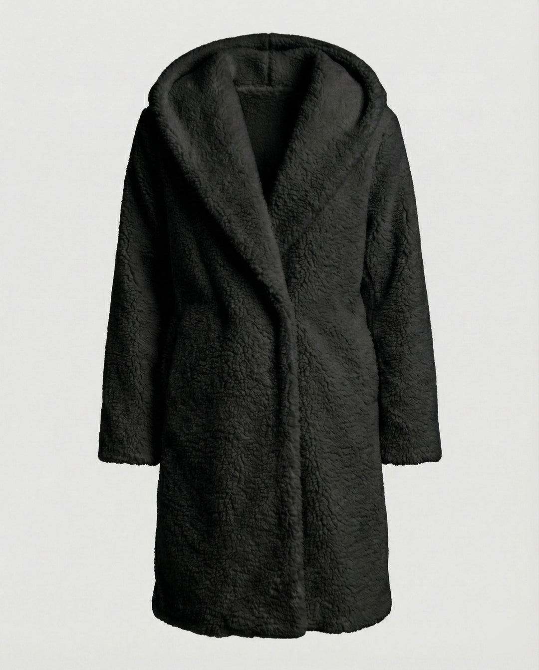 Kuschelweicher Kapuzen Teddy Mantel Damen