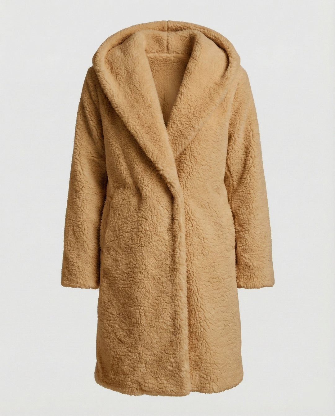 Kuschelweicher Kapuzen Teddy Mantel Damen