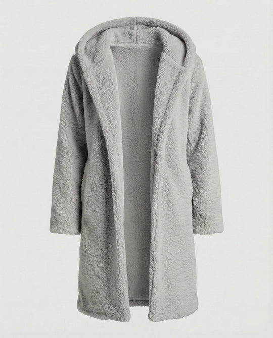 Kuschelweicher Kapuzen Teddy Mantel Damen