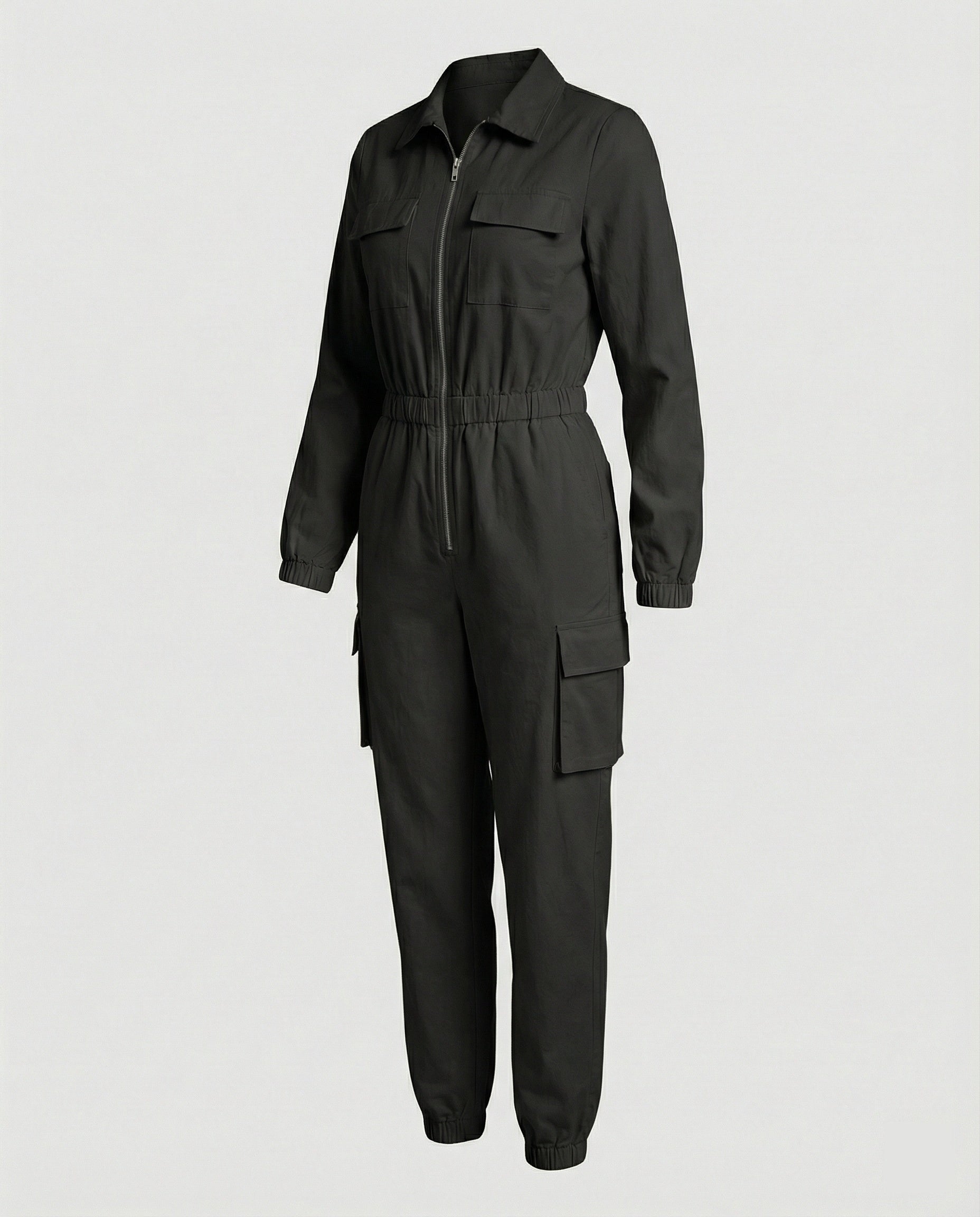 Damen Jumpsuit Elegant mit Cargo Taschen