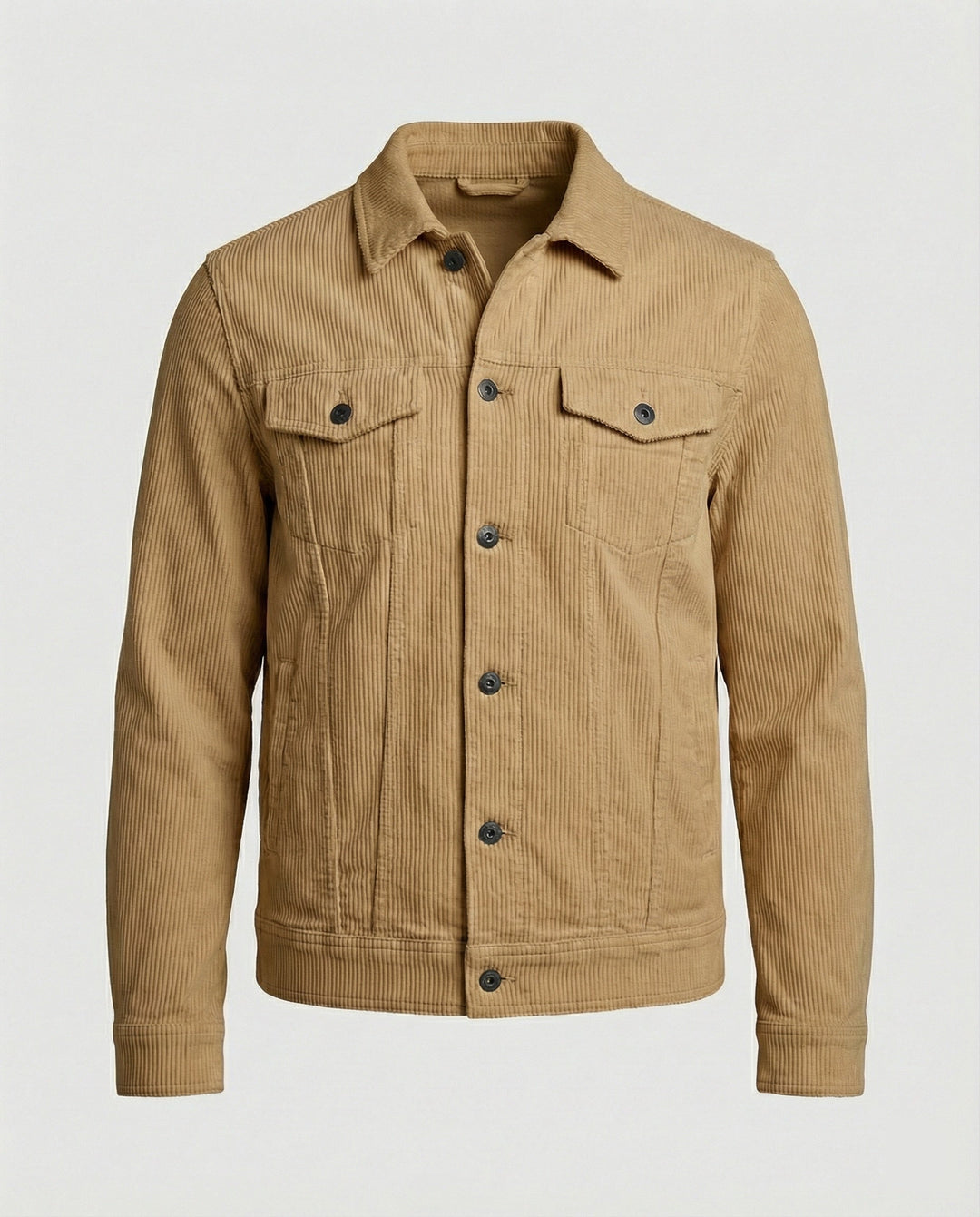 Cord Überhemdjacke Mit Druckknöpfen Herren