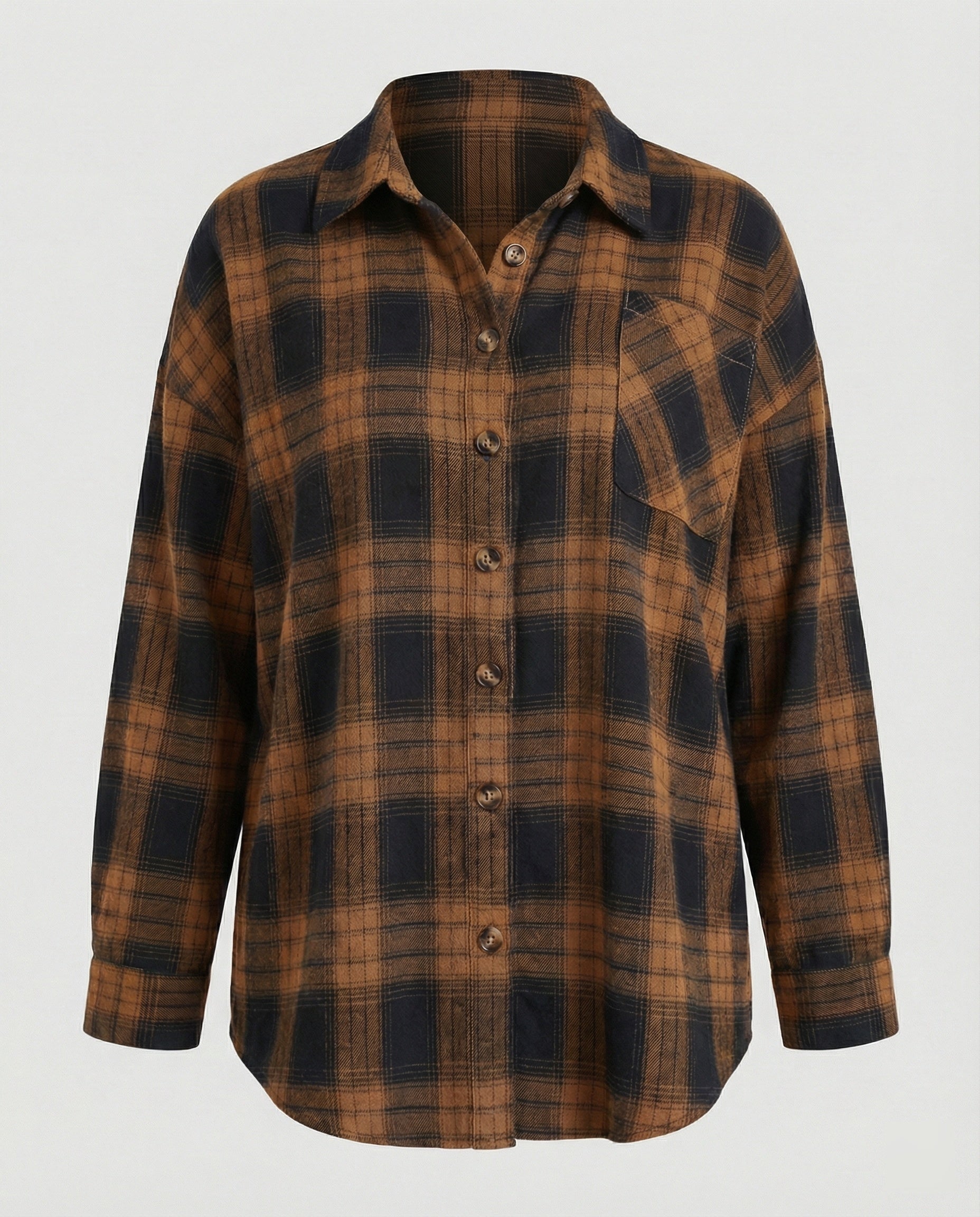 Damen Hemdjacke Flanell weit