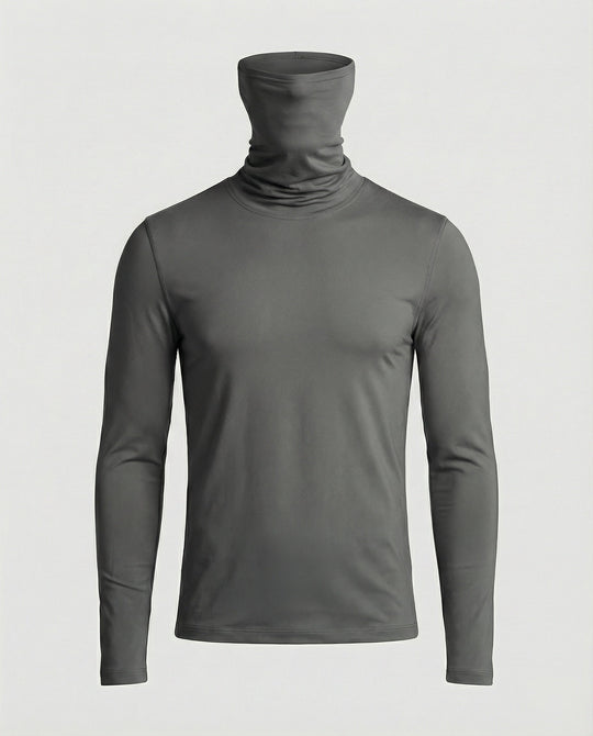 Herren Funktionsshirt mit hohem Kragen und innovativem Feuchtigkeitsmanagement