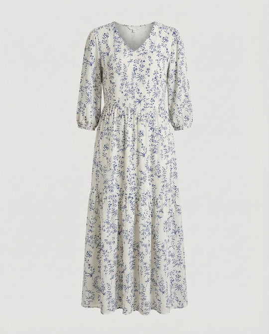 Damen Midikleid Sommer Stufenrock