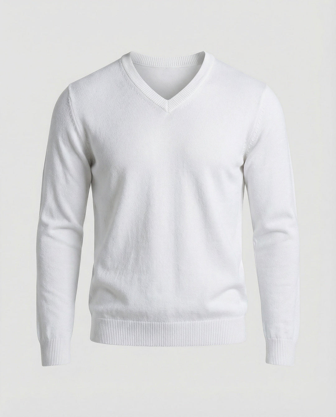 Herren V-Ausschnitt Feinstrickpullover