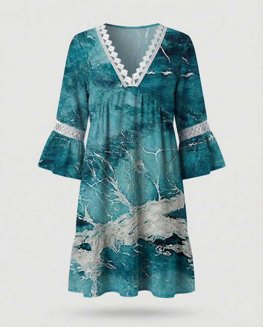 Damen Minikleid A-Linie floral