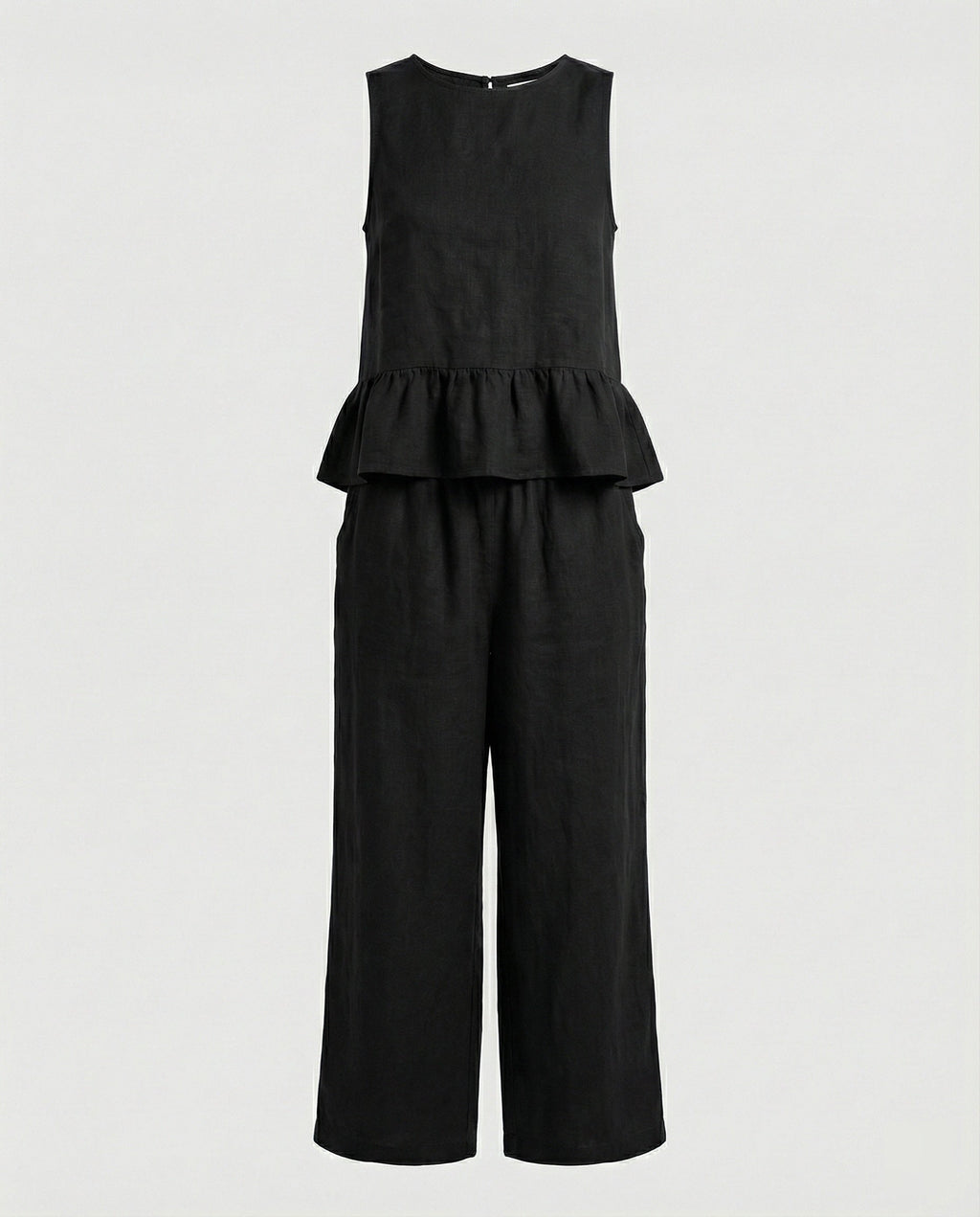 Damen Zweiteiler Set Volanttop & Palazzohose
