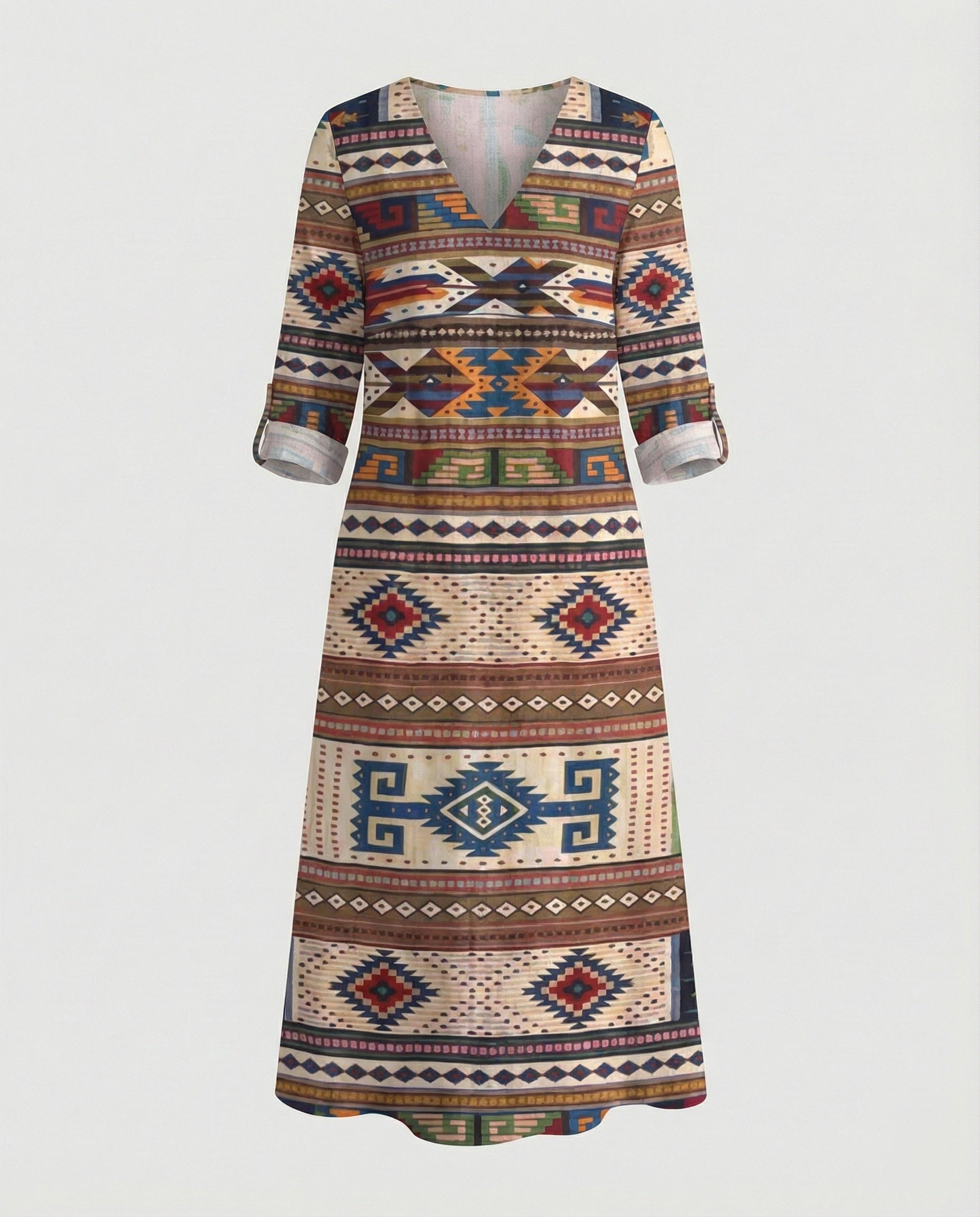 Boho Maxikleid Sommer Damen Taschen