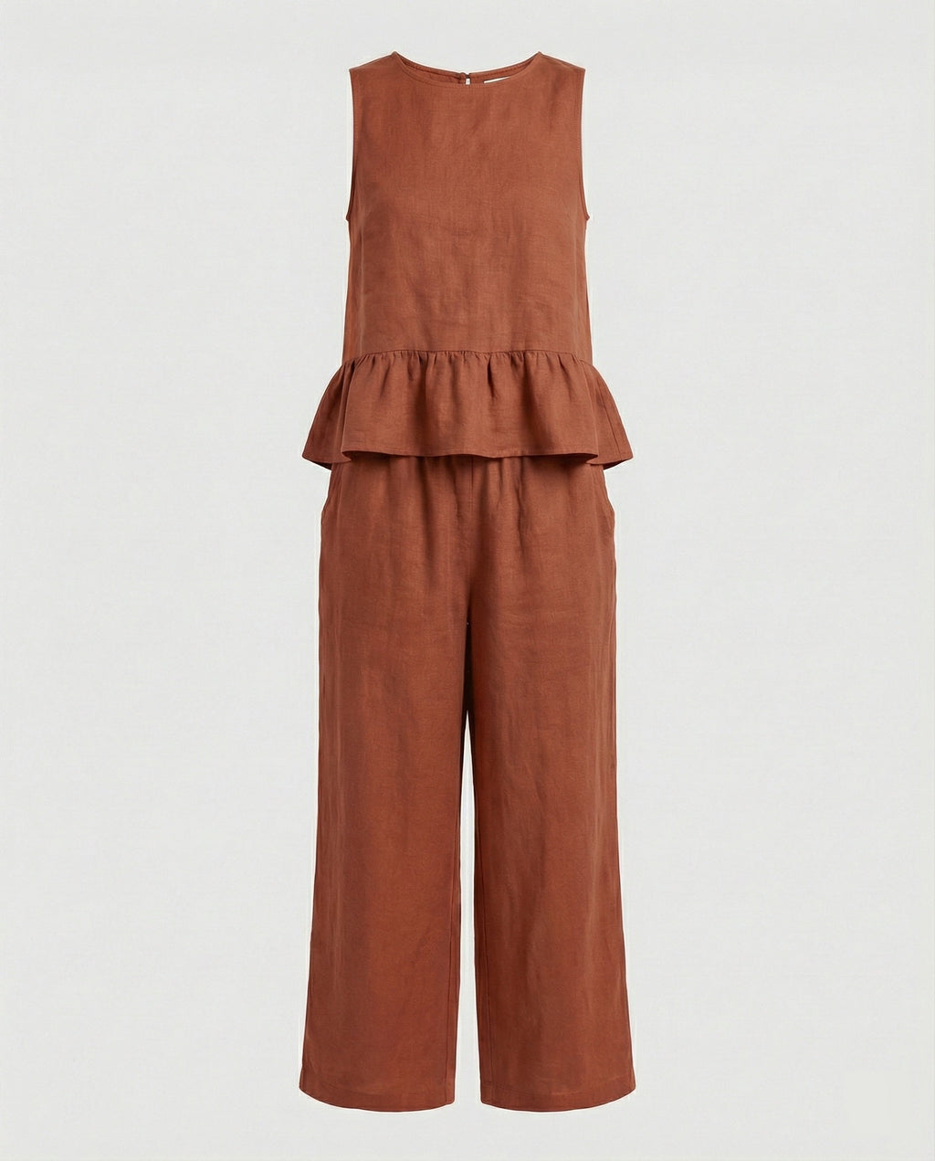 Damen Zweiteiler Set Volanttop & Palazzohose
