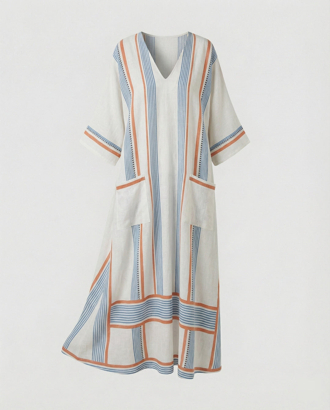 Leinen Kaftan Maxikleid Damen