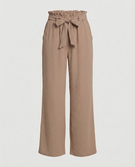 Damen Stoffhose Damen High Waist weit