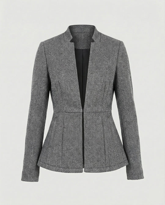Damen Blazer ärmellos Hahnentritt