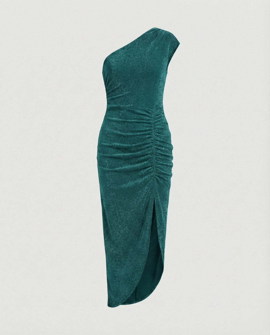 Damen Maxikleid Ein-Schulter mit Schlitz