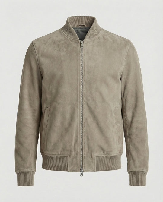 Freizeitkleidung Herren Bomberjacke Lederoptik