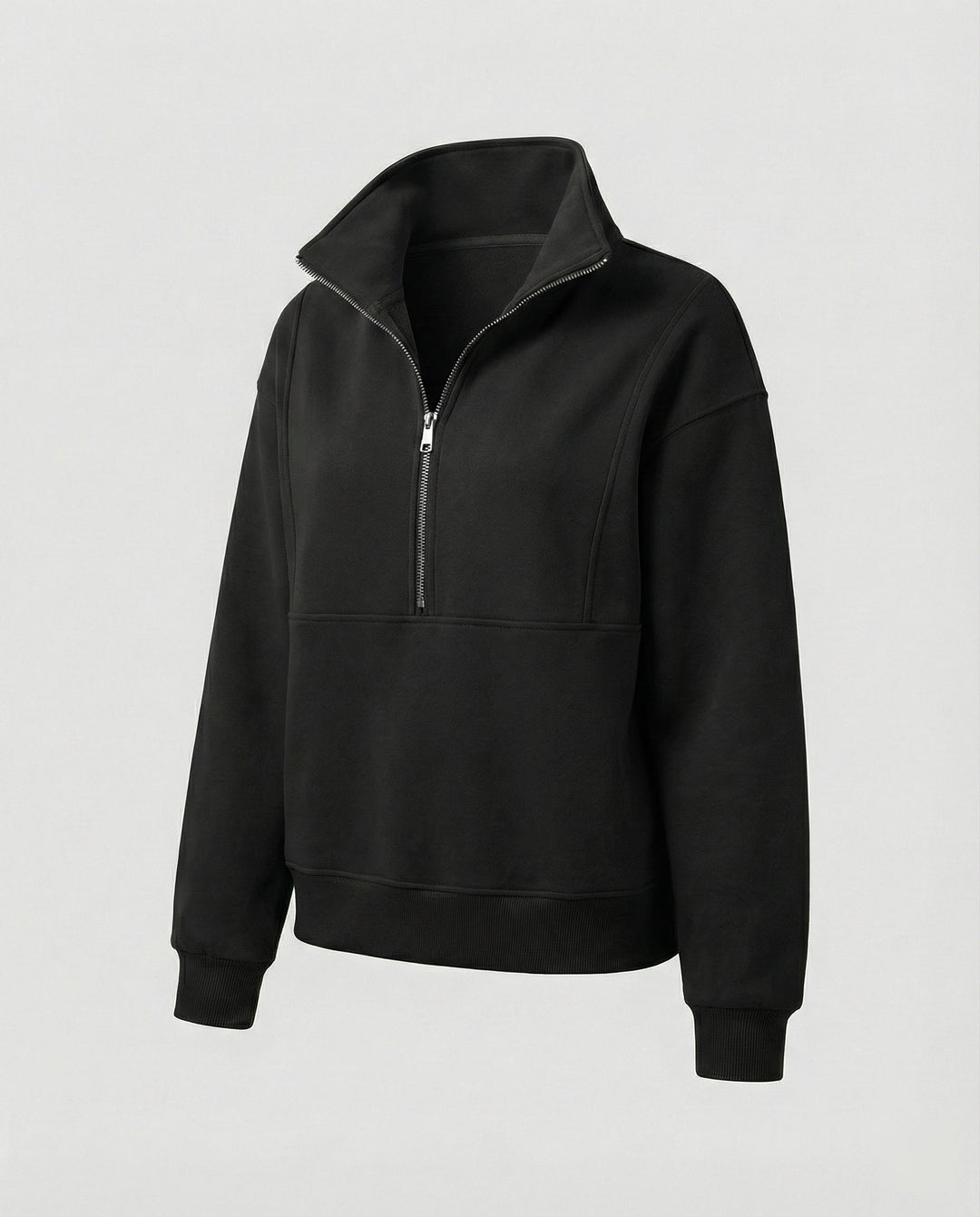 Jogginganzug Damen sportlich elegant mit Oversize-Hoodie und hohem Kragen