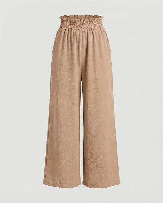 Damen Culotte-Hosen mit weitem Bein und elastischem Bund