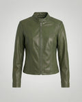 Damen Bikerjacke Lederimitat