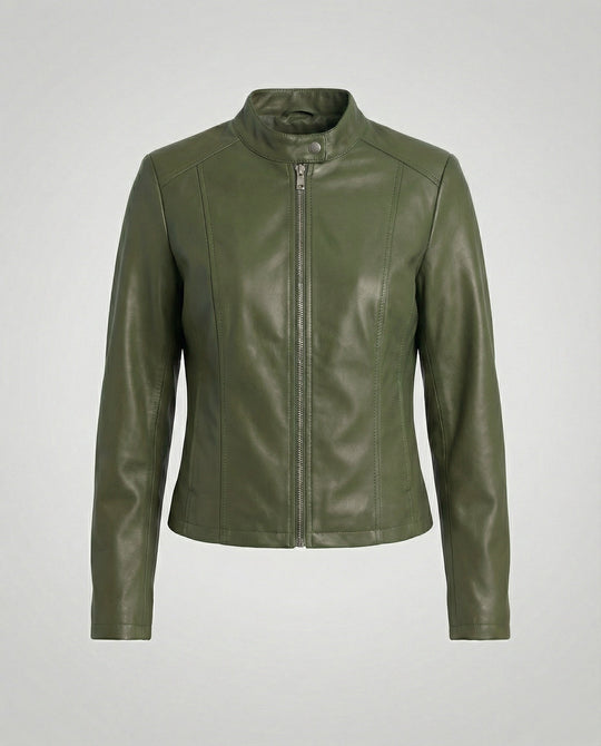 Damen Bikerjacke Lederimitat