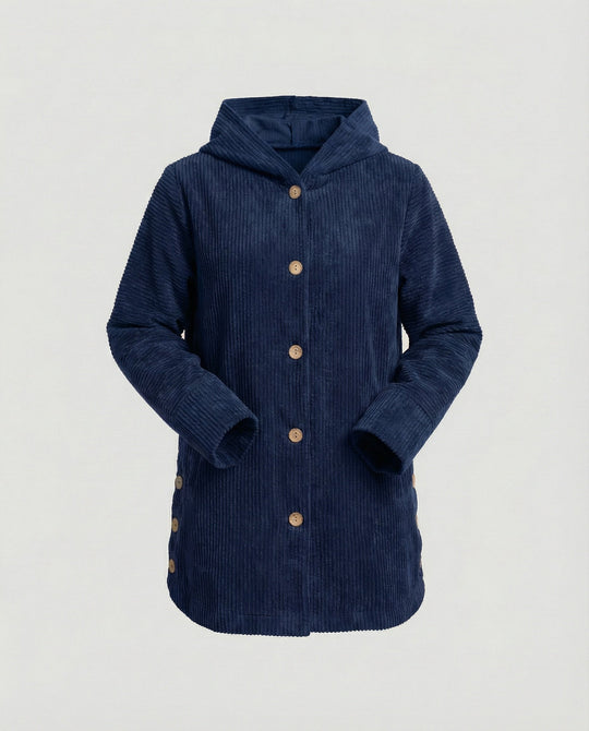 Damen Cord-Kapuzenjacke