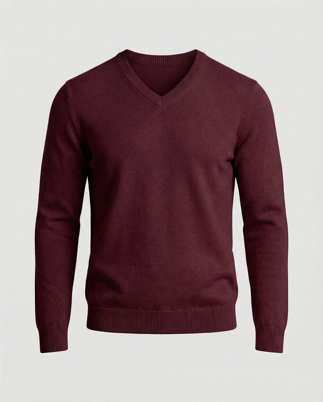 Herren V-Ausschnitt Feinstrickpullover