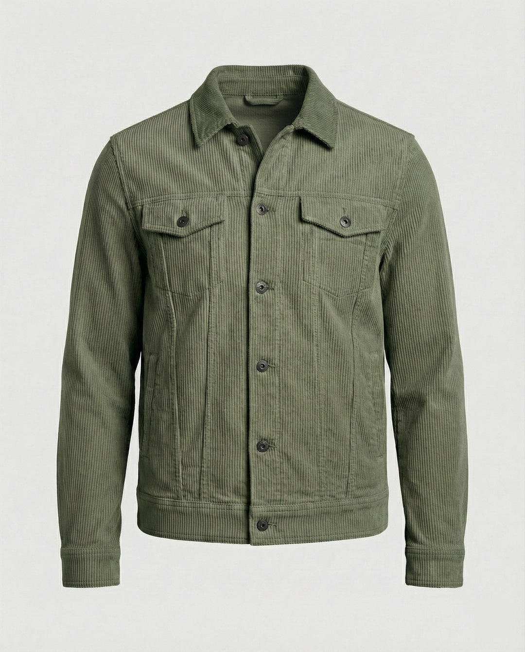 Cord Überhemdjacke Mit Druckknöpfen Herren