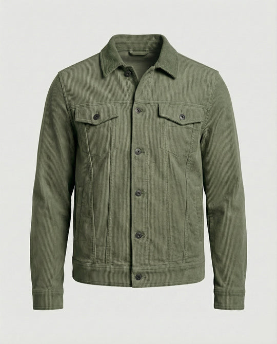Cord Überhemdjacke Mit Druckknöpfen Herren