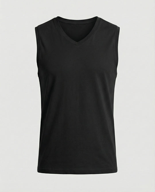 Herren ärmelloses V-Ausschnitt-Tanktop aus atmungsaktivem Stretchmaterial