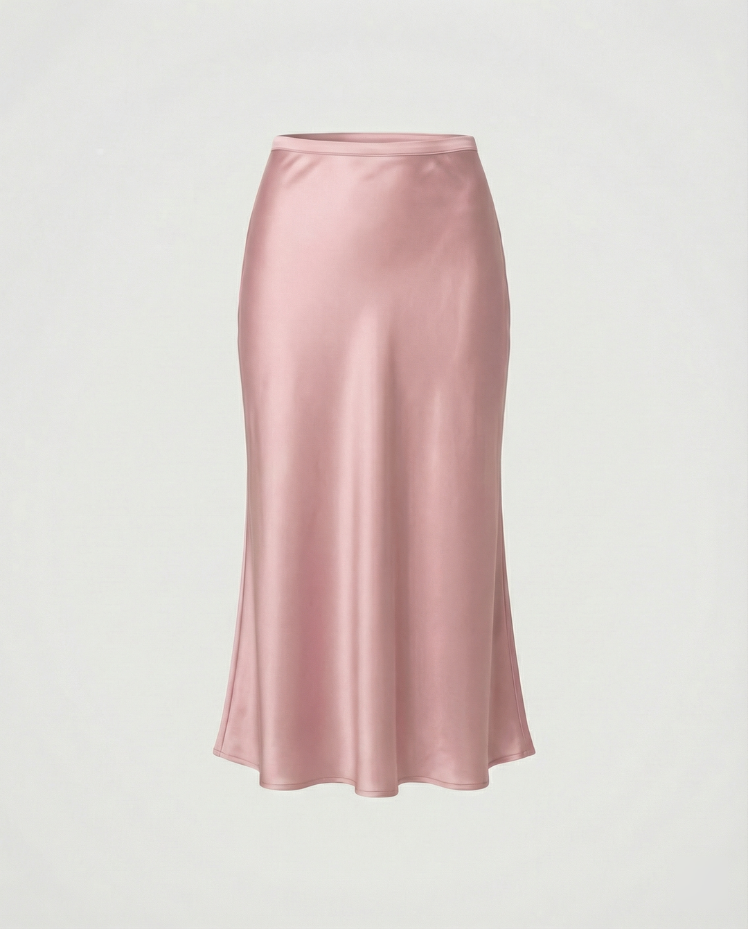 Damen eleganter Midirock mit sanftem Schnitt und hohem Bund