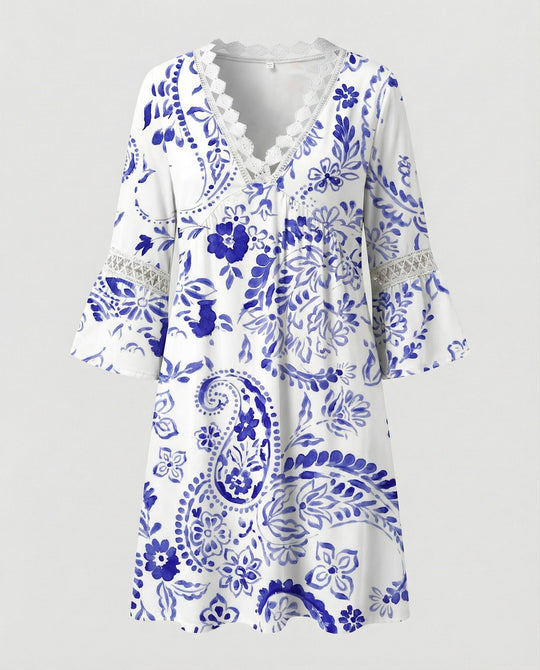 Damen Minikleid A-Linie floral