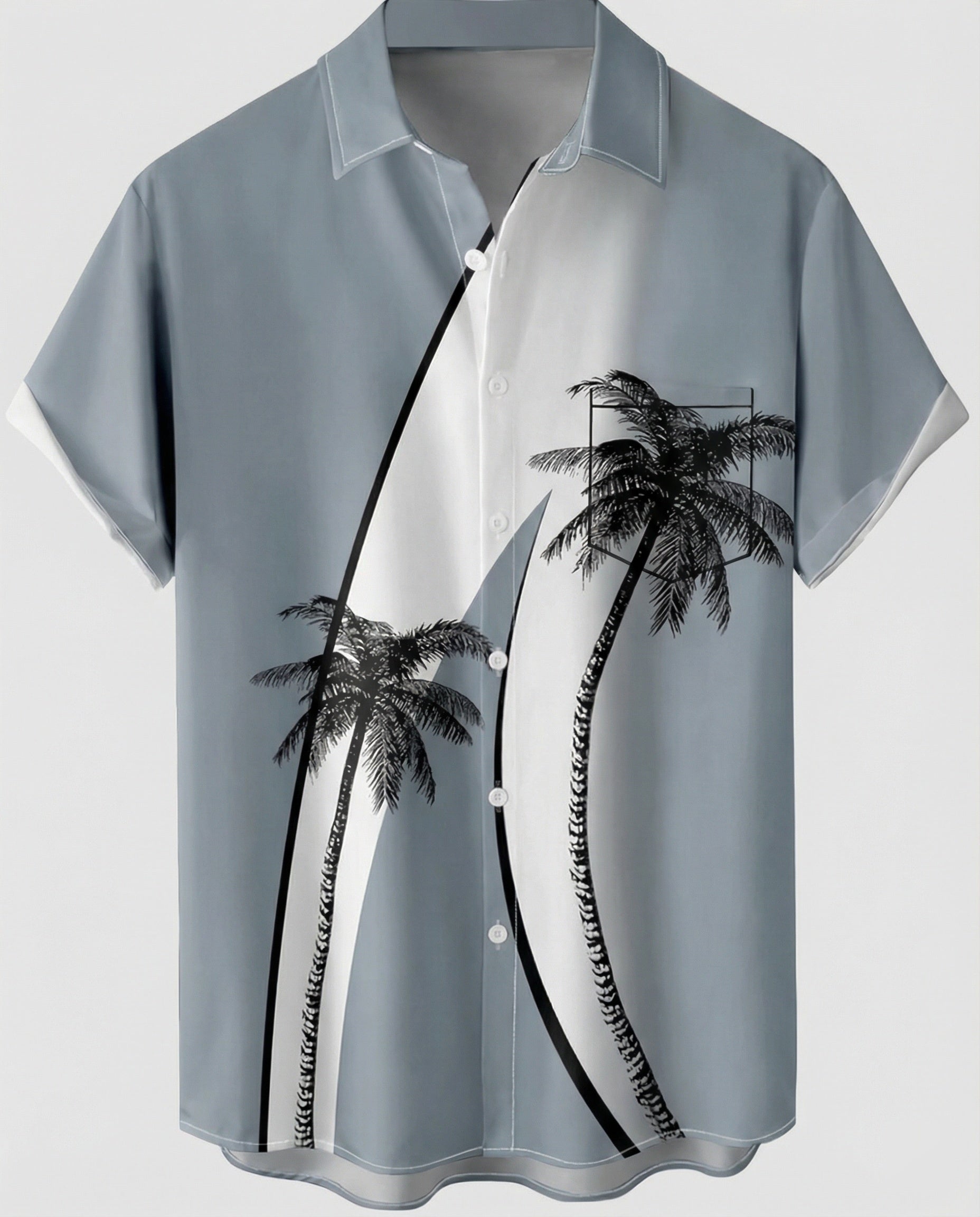 Kurzarm Hawaiihemd Herren Palmenprint