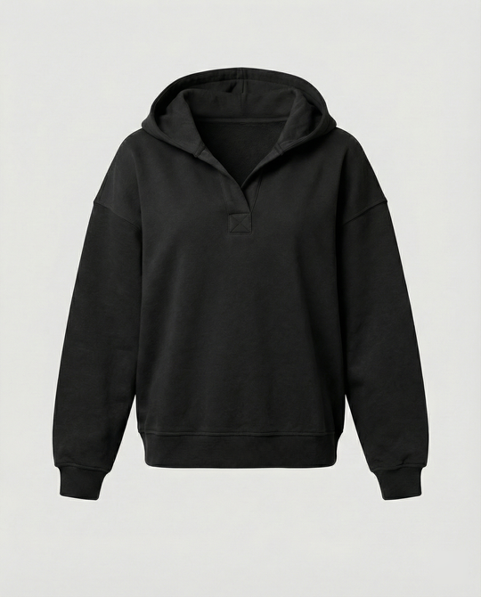 Damen Oversized Kapuzensweatshirt mit lässigem Stehkragen und langen Ärmeln Shopnory
