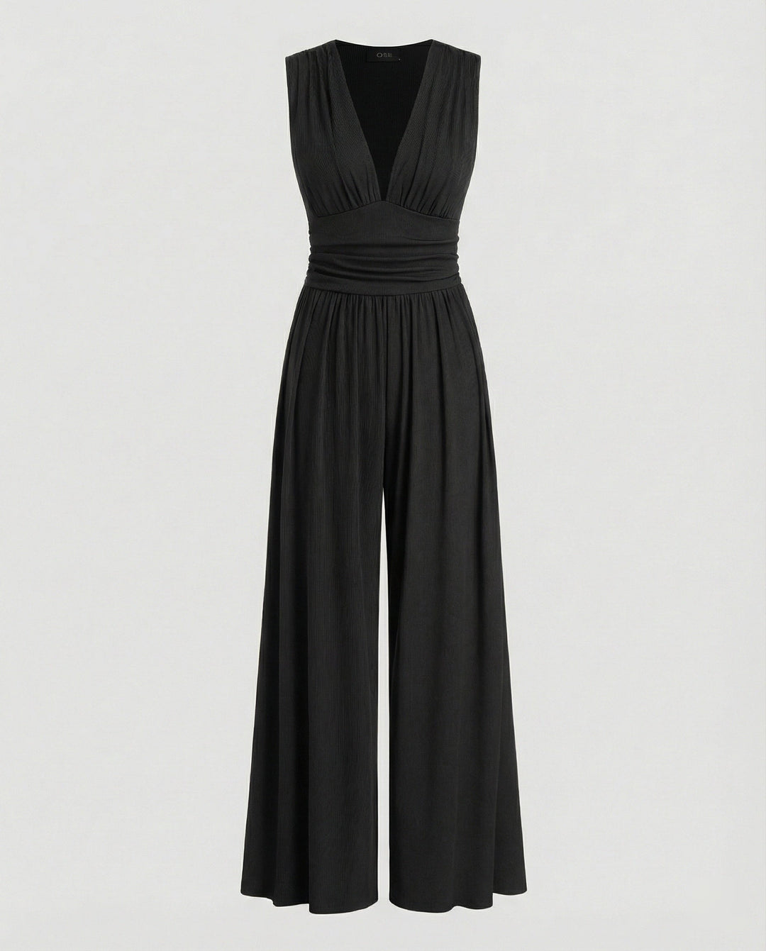 Damen Jumpsuit mit schickem V-Ausschnitt und weitem Bein