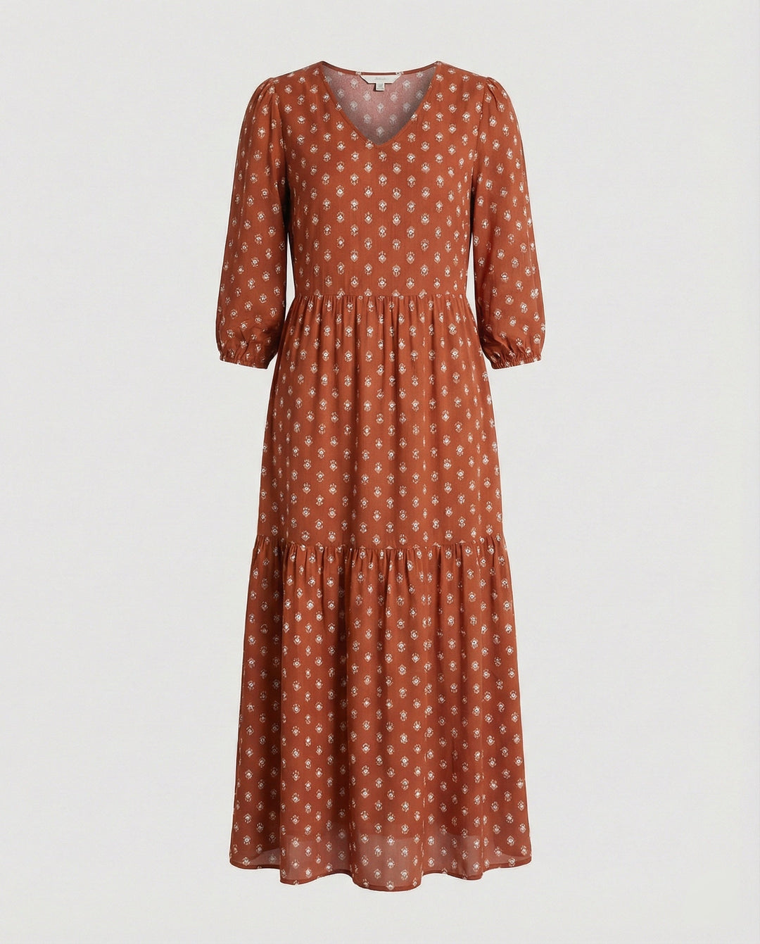 Damen Midikleid Sommer Stufenrock