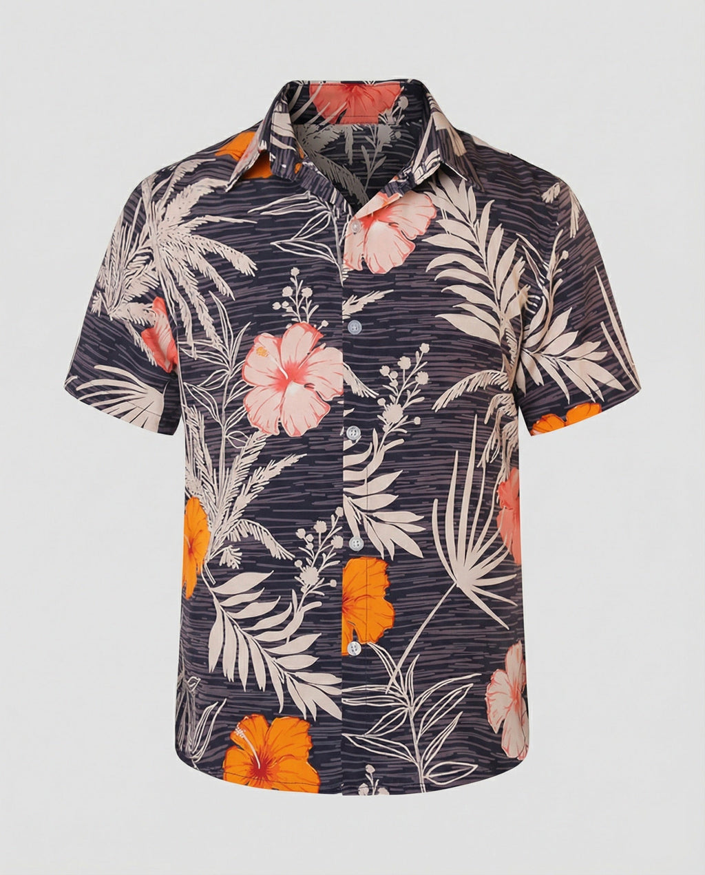 Kurzarm Hawaiihemd Herren Palmenprint