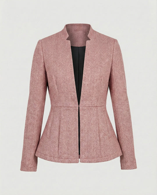 Damen Blazer ärmellos Hahnentritt