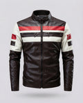 Herren Bikerjacke Motorsport Stil