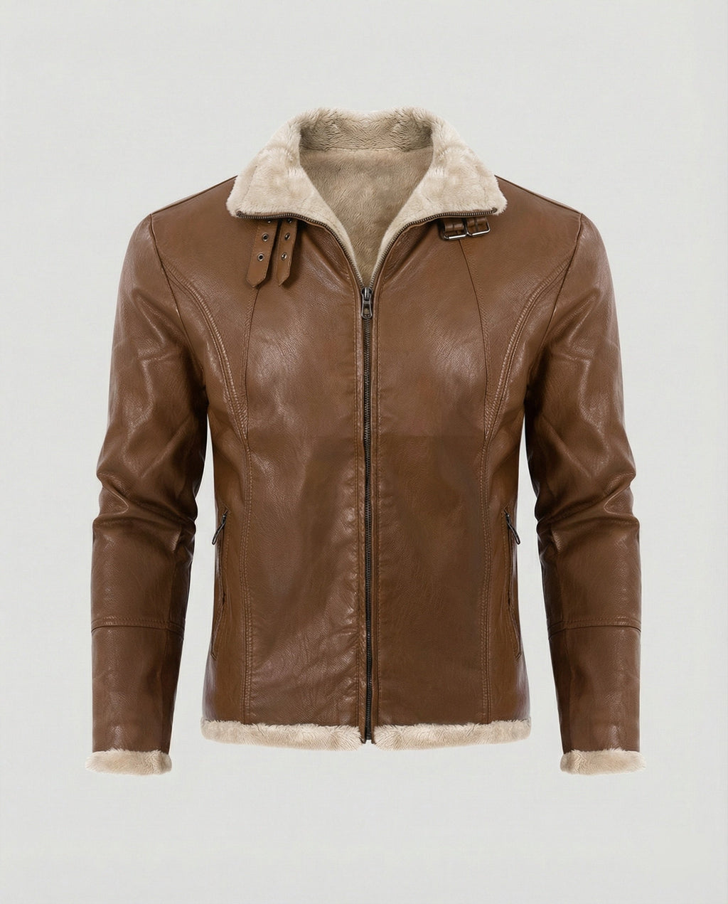 Herren Lederjacke mit warmem Innenfutter