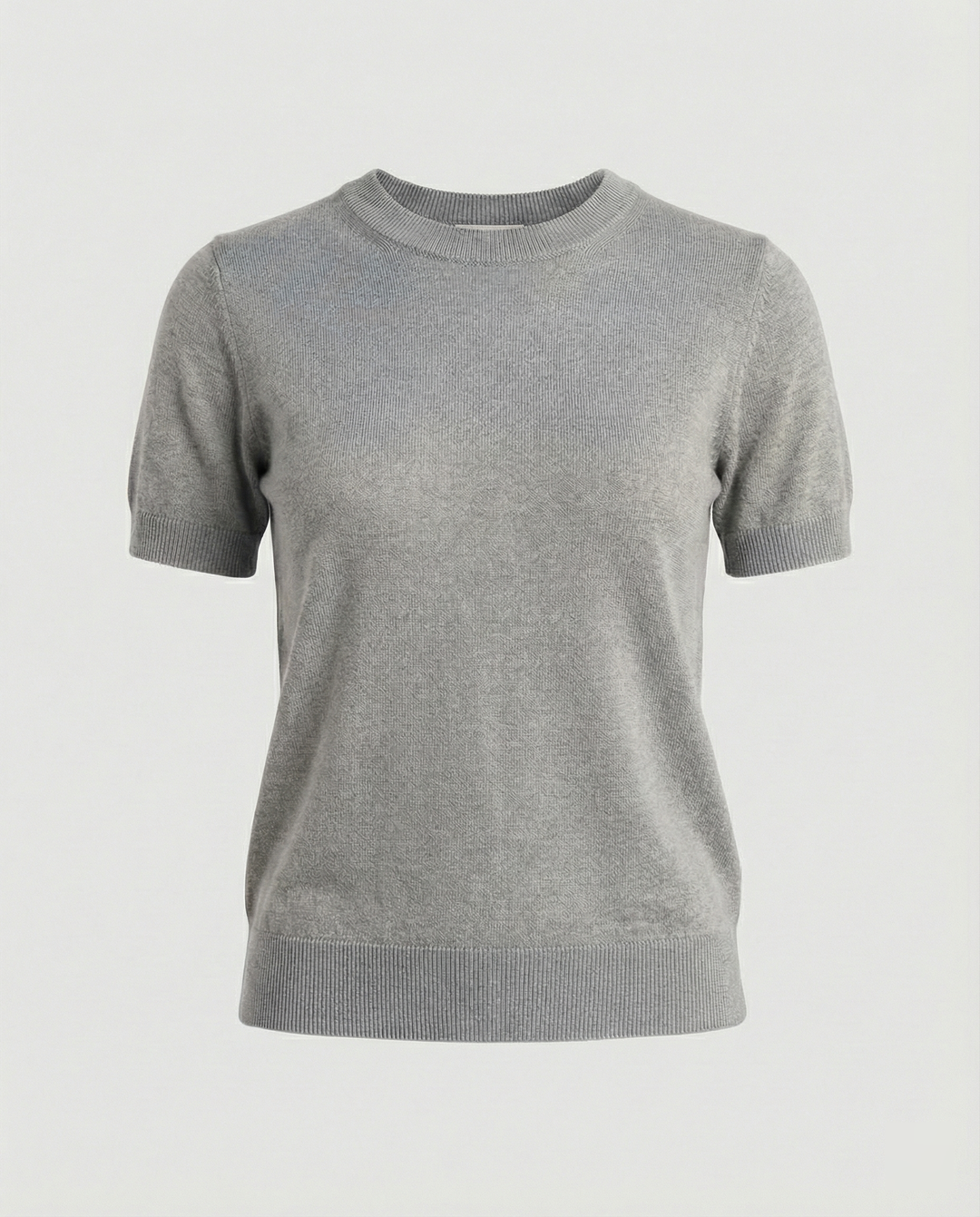 Damen Feinstrickpullover mit Kurzarmiger Silhouette und Weich Fließendem Material