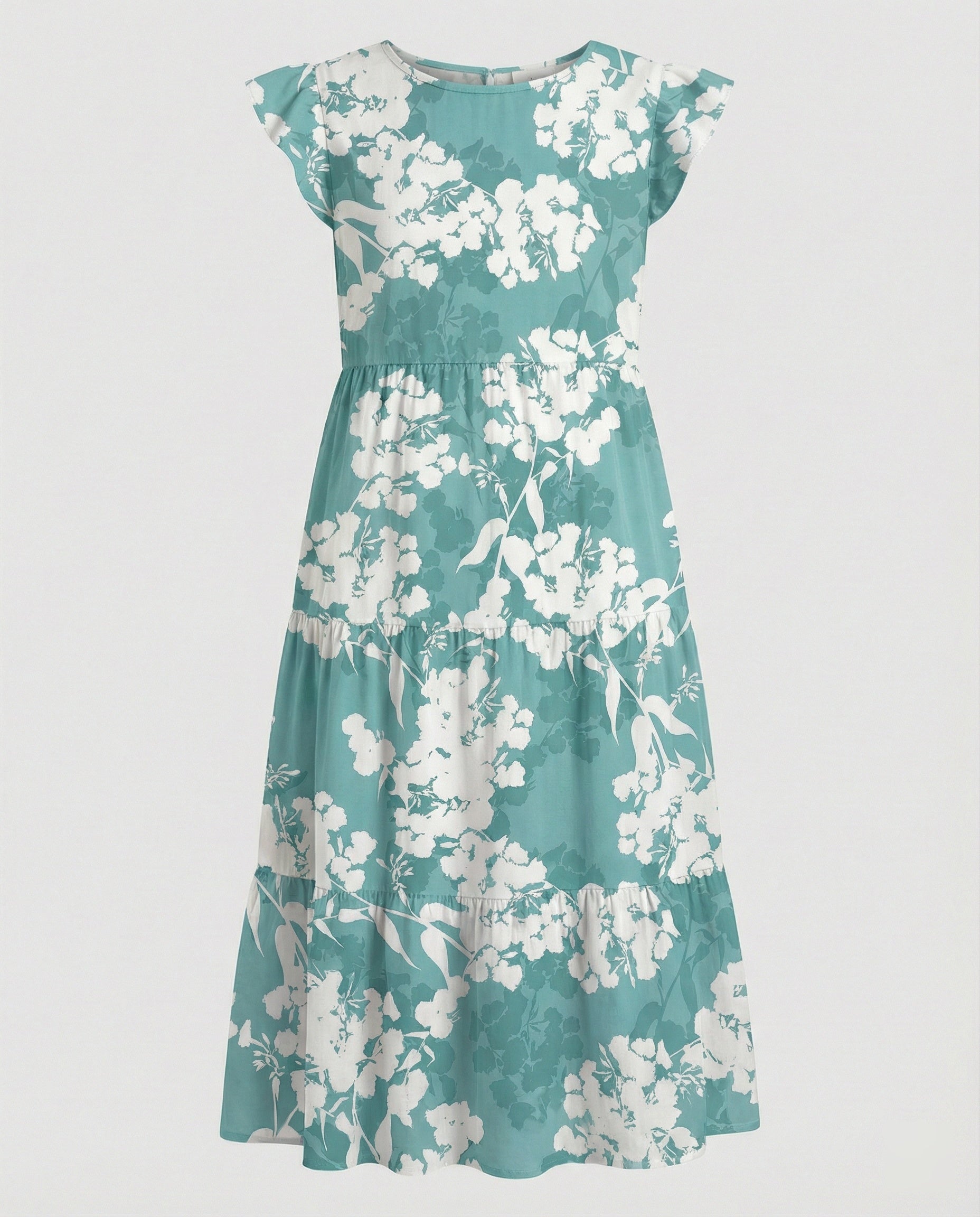 Damen Sommerkleid knielang mit Volant